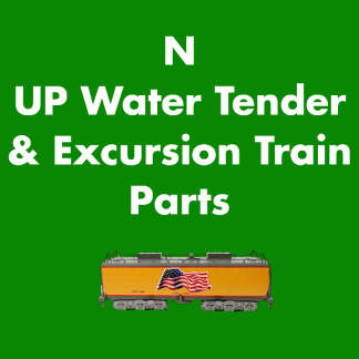 (N) UP Excursion Train & Water Tender Car Parts