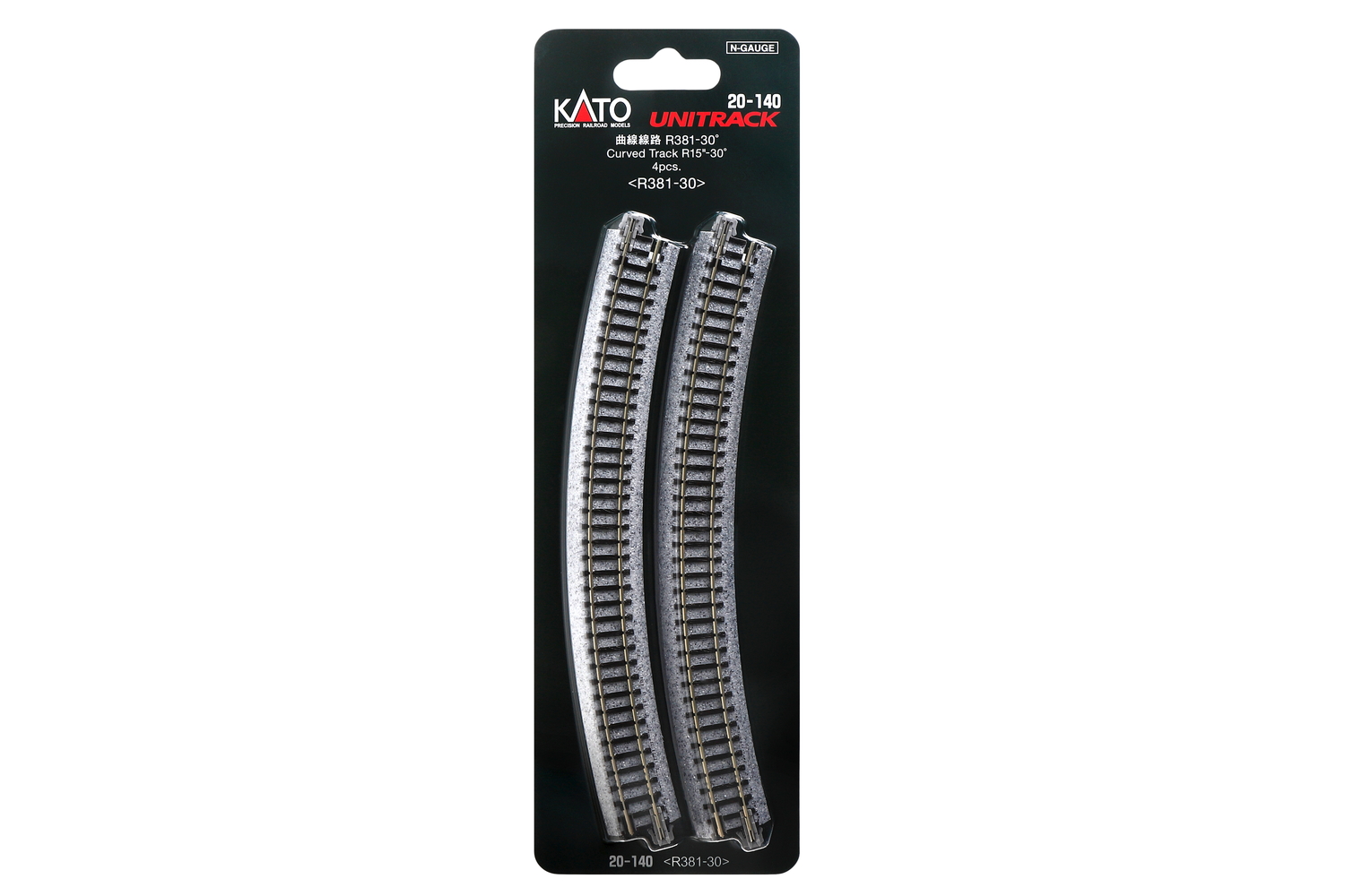 N R381-30 Curved Track (4ea) (15-30d) – Kato USA Online Store