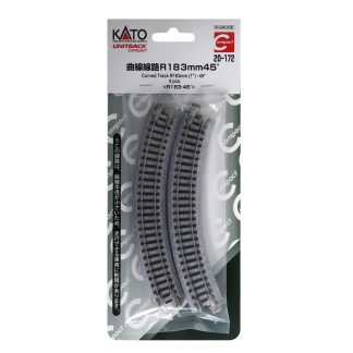 N 183mm (7") Radius 45º Curve Track [4pcs]