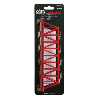 N Single Truss Bridge, Red 248mm (1 ea)