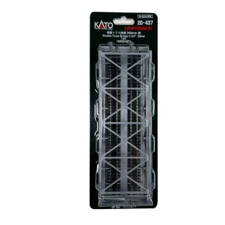 N Double Truss Bridge, Silver, 248 mm, (1 ea)