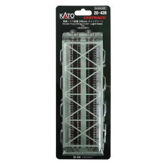 N Double Truss Bridge, Green 248mm (1ea)