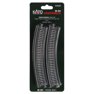 N Single Viaduct Curv R348- 30d, (2 ea)   (prev #23-038)