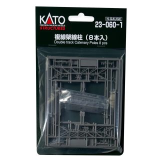 N Double Track Catenary Poles, Square Corner