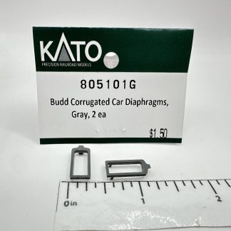 Budd Corrugated Car Diaphragms Gray, 2 Ea